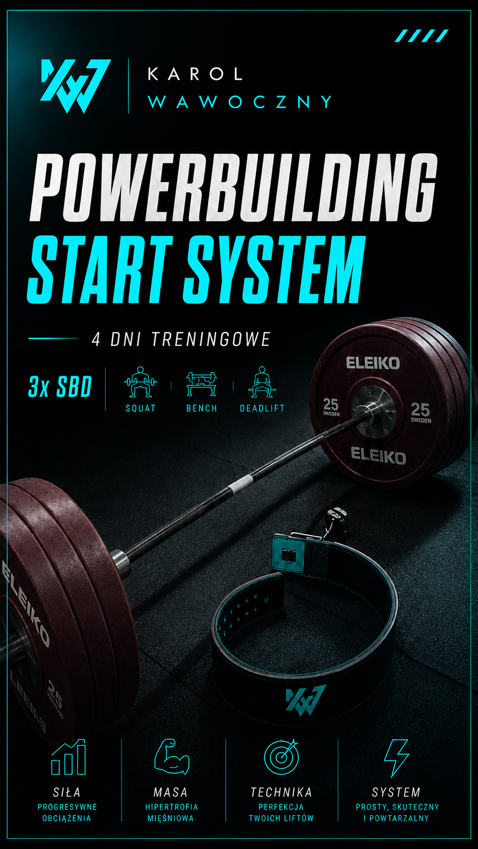 Powerbuilding Start System - plan treningowy Karol Wawoczny